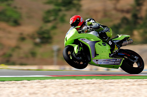 Robbin Harms tangerede søndag eftermiddag sit bedste resultat i 2010 Supersport VM med en sjetteplads i den italienske VM-afdeling ved Rimini.